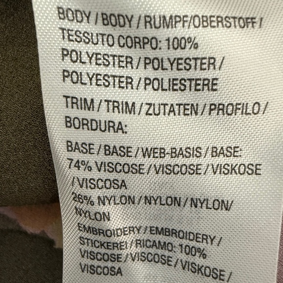 Belle Kim Gravel Women's Med Olive Green Boho VNeck Top w Velvet Trim and Cuff - Picture 8 of 8